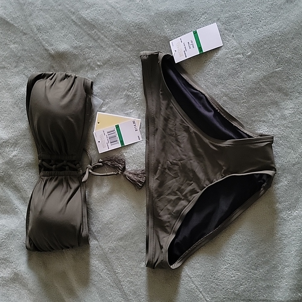 NWT Michael Kors olive bikini